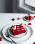 Valentine's Strawberry Red Velvet Cake Slice