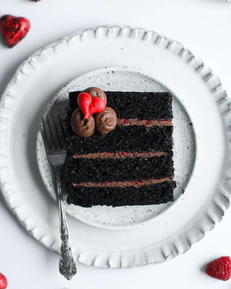 Valentine’s Chocolate Raspberry Cake Slice - 1/30
