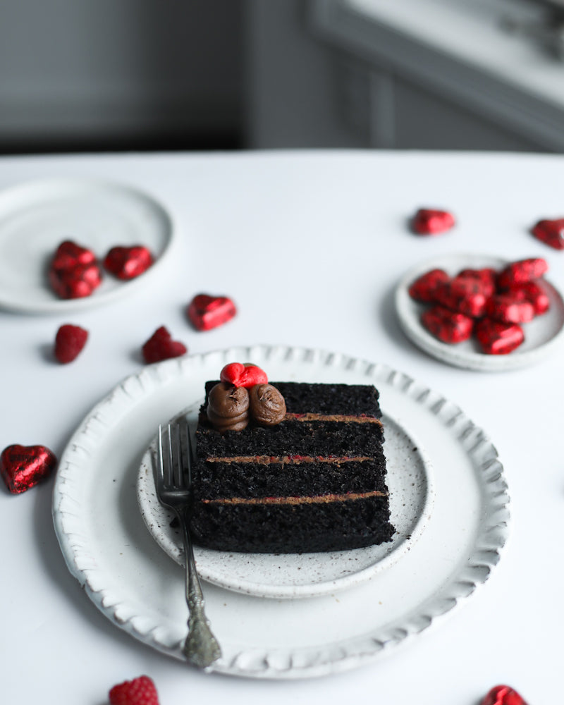 Valentine’s Chocolate Raspberry Cake Slice - 1/30
