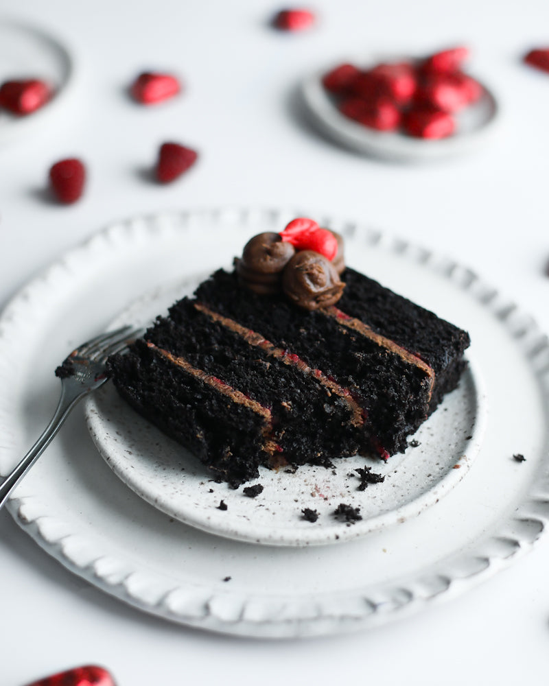 Valentine’s Chocolate Raspberry Cake Slice - 1/30