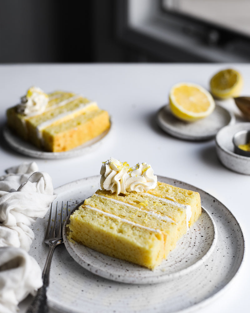 Lemon Meringue Cake Slice