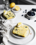 Lemon Blueberry Cake Slice
