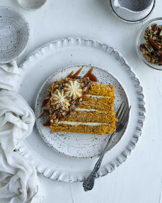Caramel Pumpkin Pecan Cake Slice - 10/10