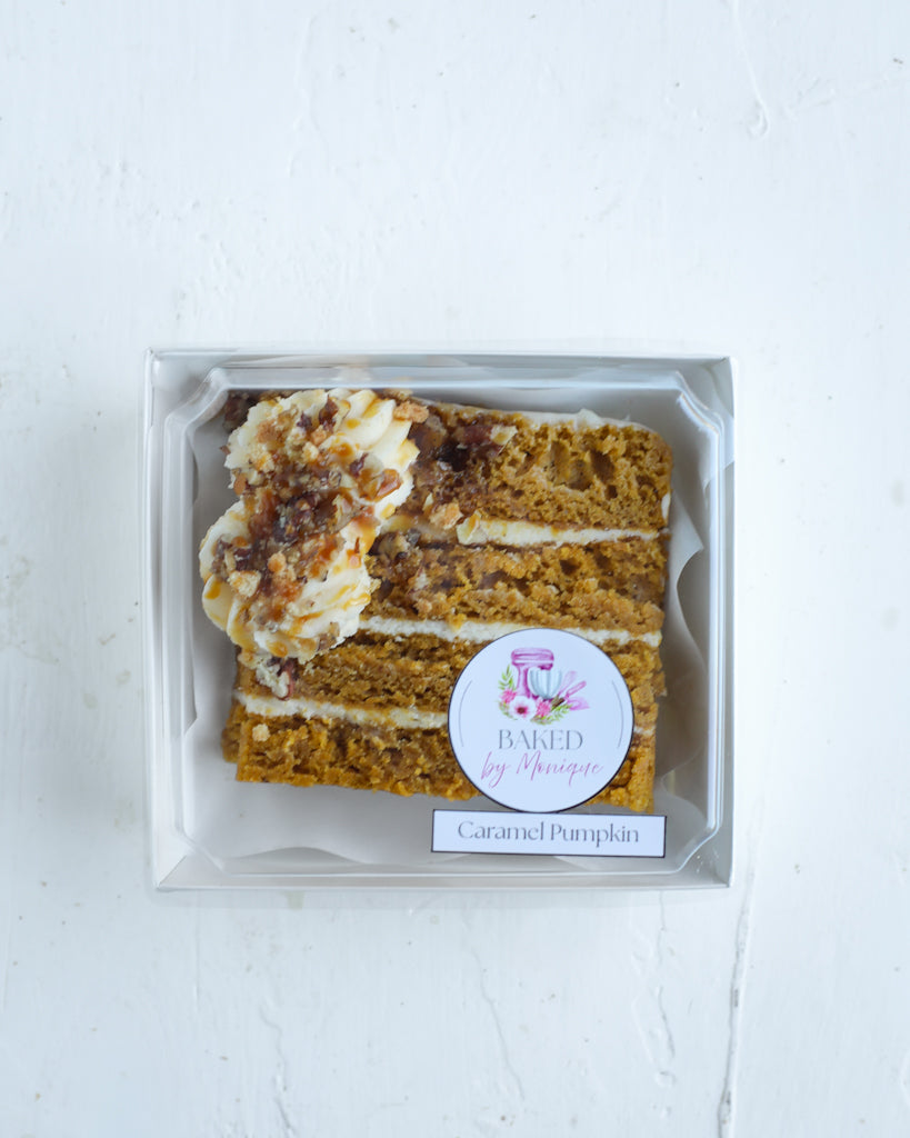 Caramel Pumpkin Pecan Cake Slice - 11/14