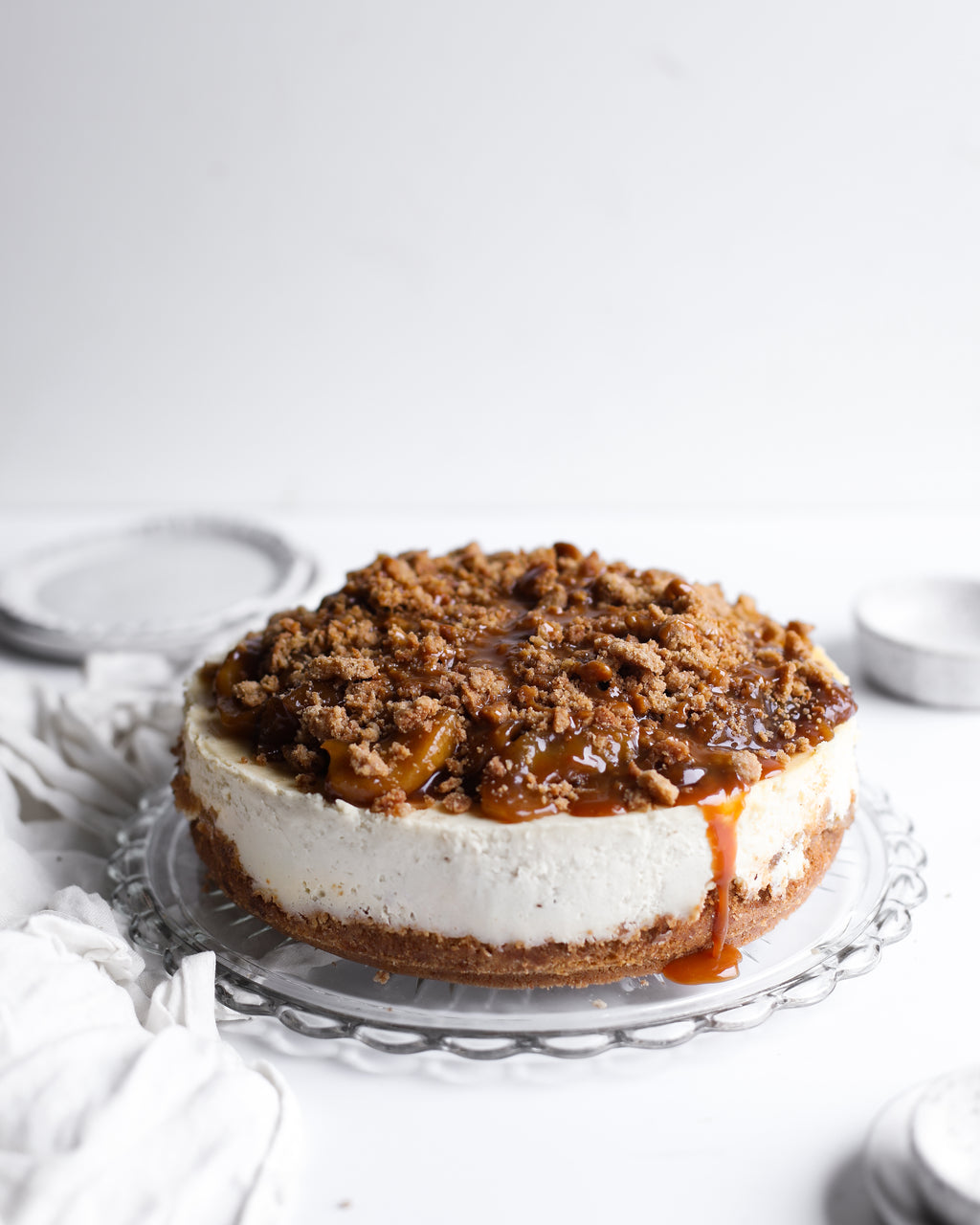 Caramel Apple Crumb Cheesecake