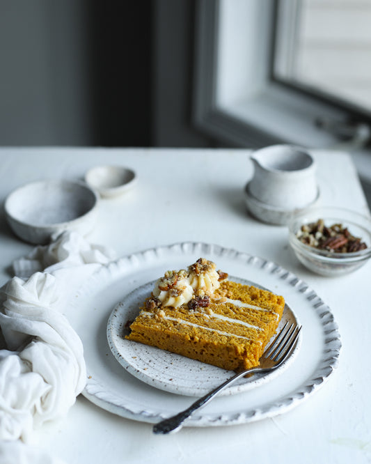 Caramel Pumpkin Pecan Cake Slice - 10/10