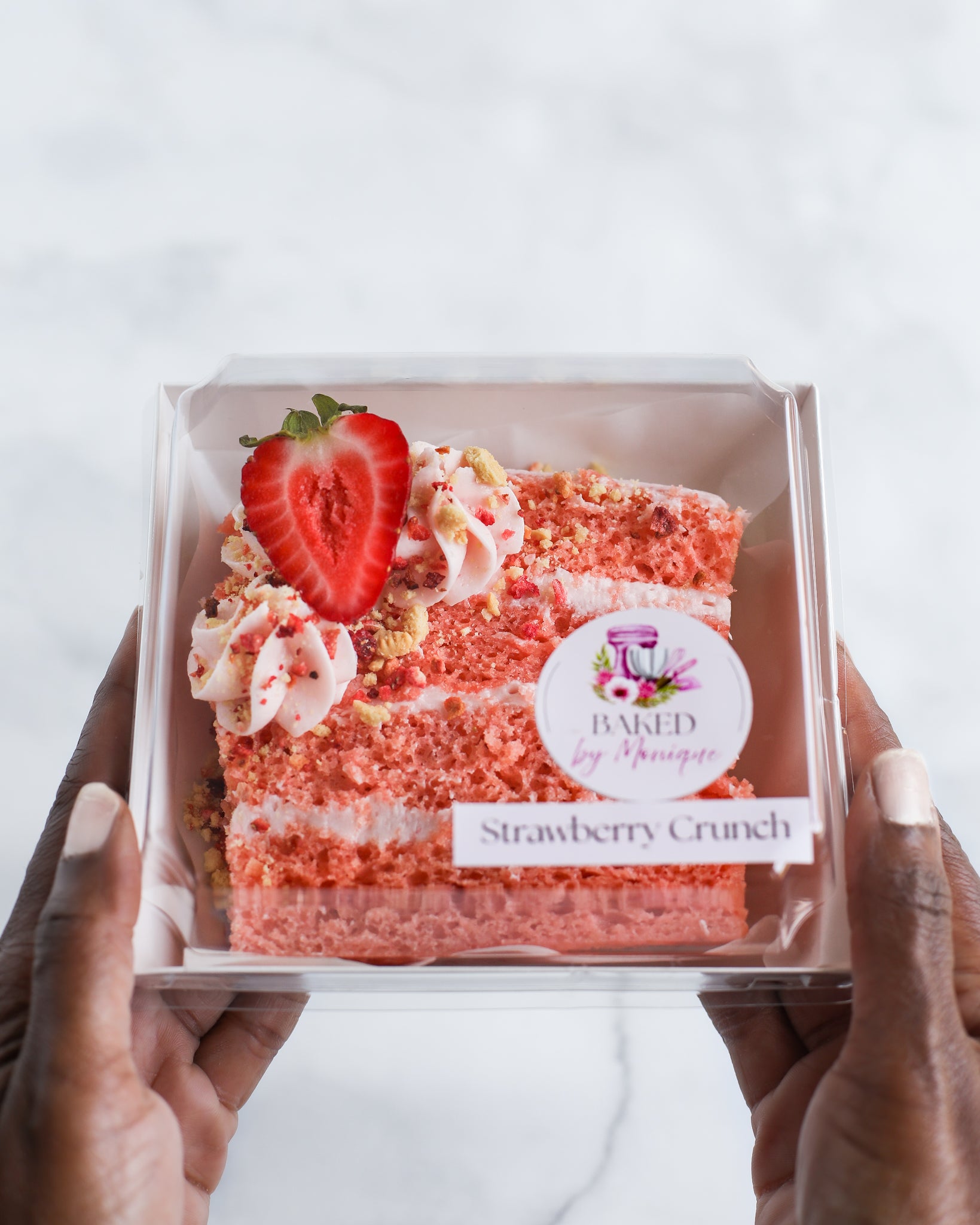 Strawberry Crunch Cake Slice - 9/19