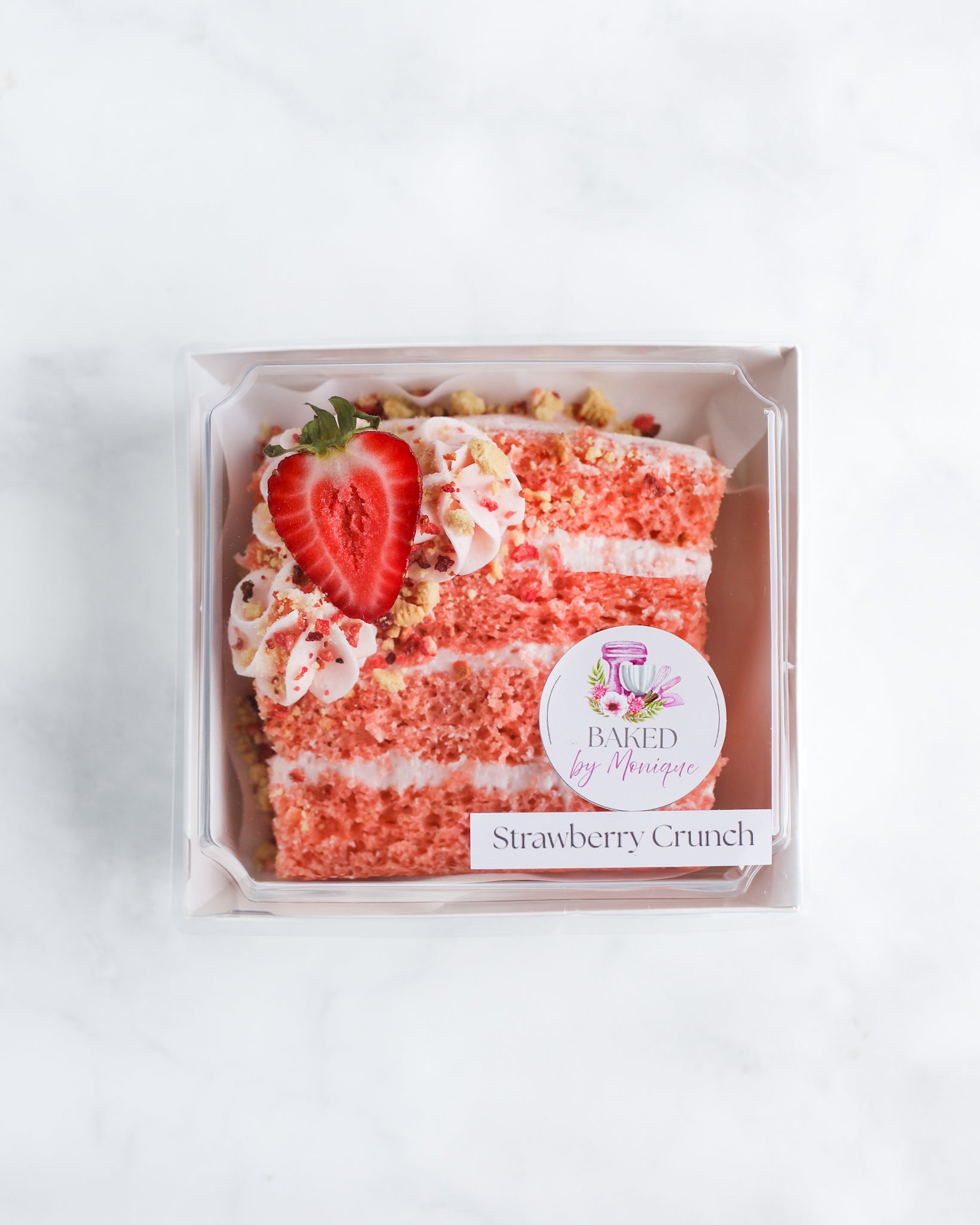 Strawberry Crunch Cake Slice - 9/19
