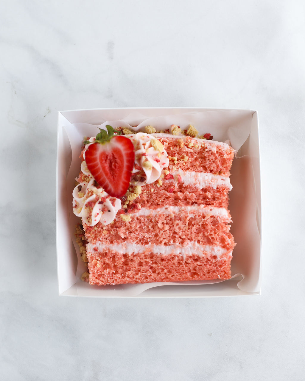 Strawberry Crunch Cake Slice - 9/19